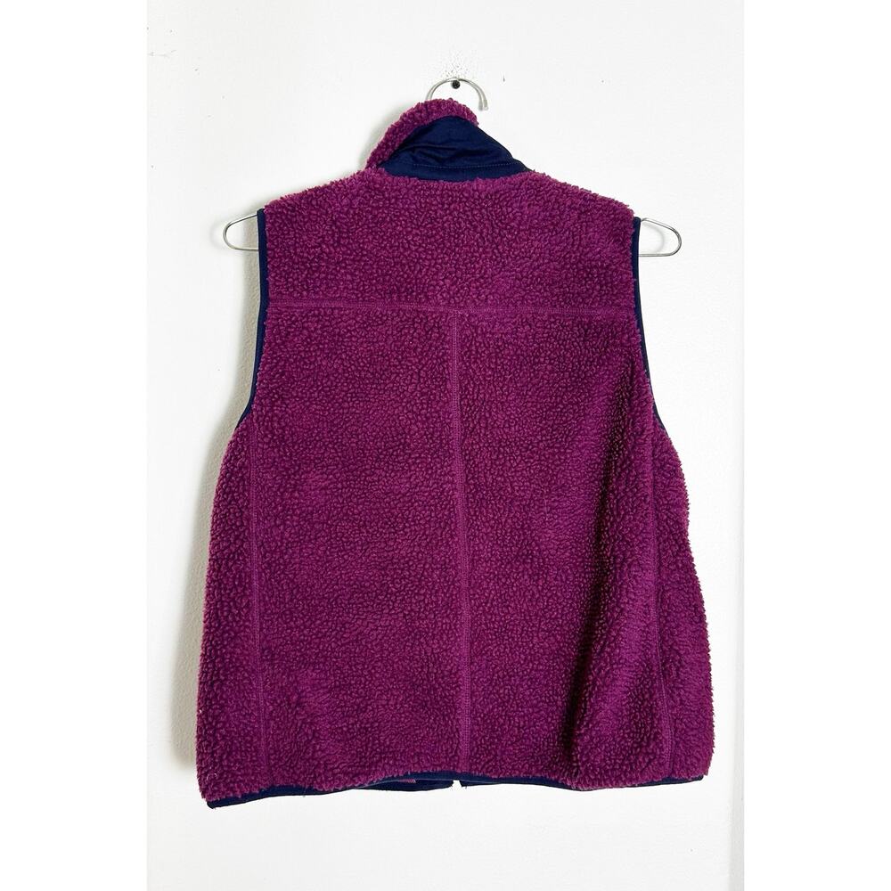 J. Crew Fleece Vest Purple Blue Womens E1630 sz L - Picture 2 of 5